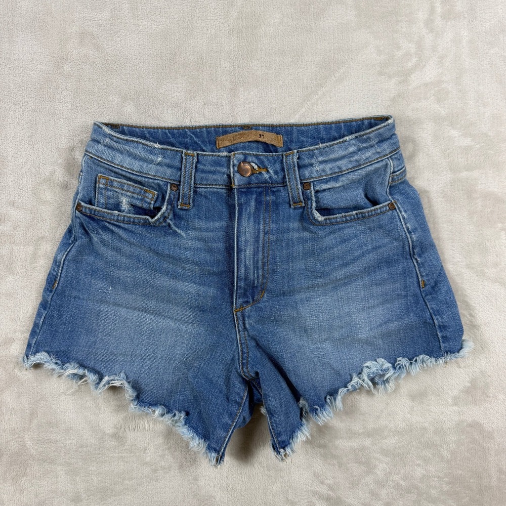 JOE'S JEANS Denim Shorts Womens 24 The Ozzie Blue Cotton Blend Cut Off Raw Hem